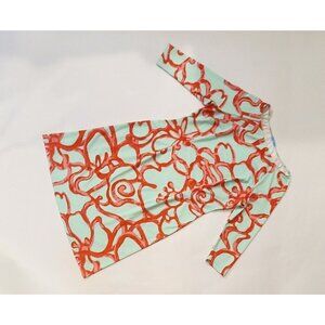 J. McLaughlin Women's Size Medium Catalina Cloth Mint Green Coral Pullover Dress